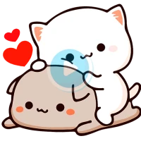 Animated Mochi Cat Stickers